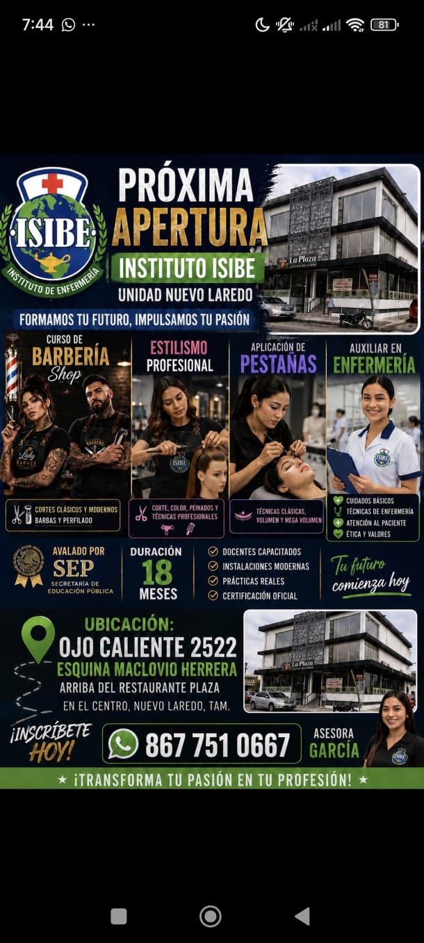 Próxima apertura Instituto ISIBE